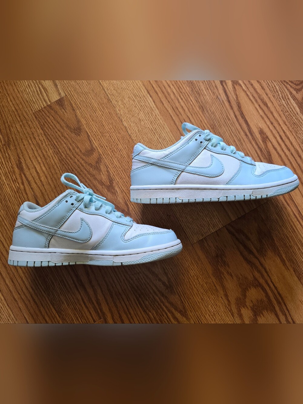 Dunk Low Big Kids Size 5 White And Light Blue Sneakers - Picture 5 of 5